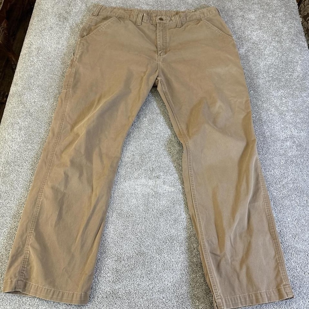 Carhartt Relaxed Straight Twill Dungaree Work Pants 42x32 Durable Utility Wear